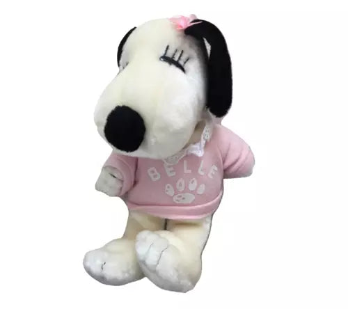 Peanuts Snoopy Belle Sister In Pink Shirt Plush Stuffed Animal Soft Toy