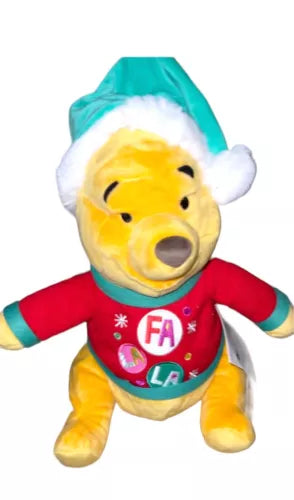 Disney Store Winnie The Pooh Winter Christmas Soft Plush Doll Toy