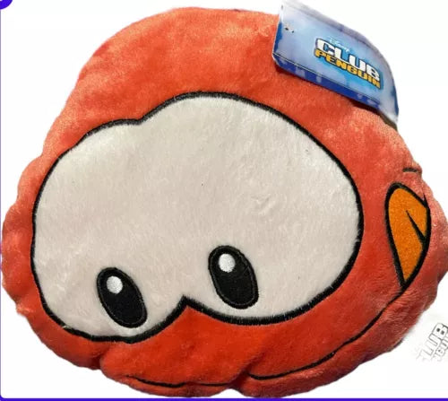 Disney Club Penguin Puffle Cushion Red Soft Plush Toy