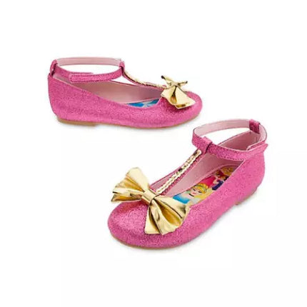 Disney Official princess Flat Pink Gold Shoes Girls