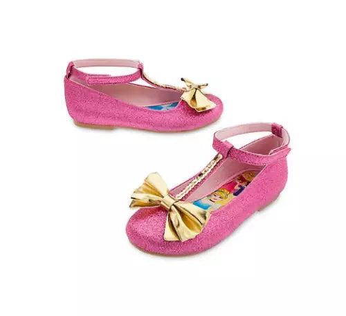 Disney Official princess Flat Pink Gold Shoes Girls