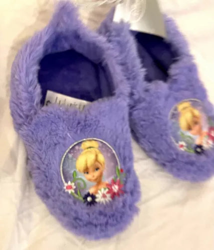 Disney Store Tinkerbell Fairies Warm Winter Indoor Slippers Shoes
