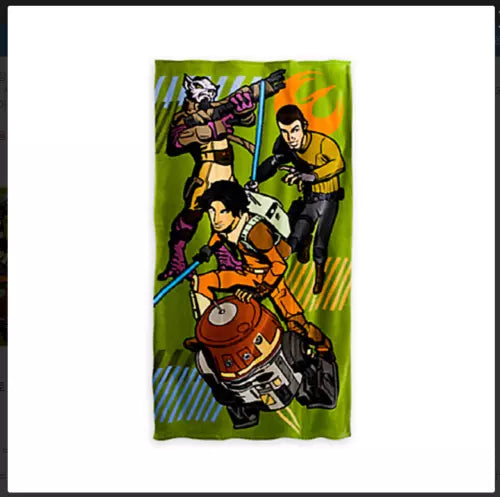 Authentic Disney Store Star Wars Rebels Beach Towel