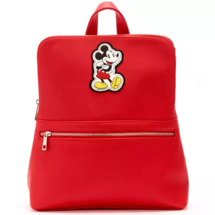 Disney Store Mickey Mouse Red Fashion Faux Leather Backpack Bag Purse