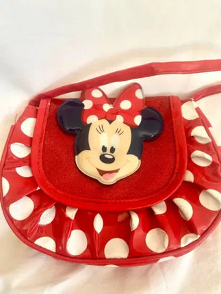 Disney Store Red face Minnie Mouse crossbody bag handbag  for kids