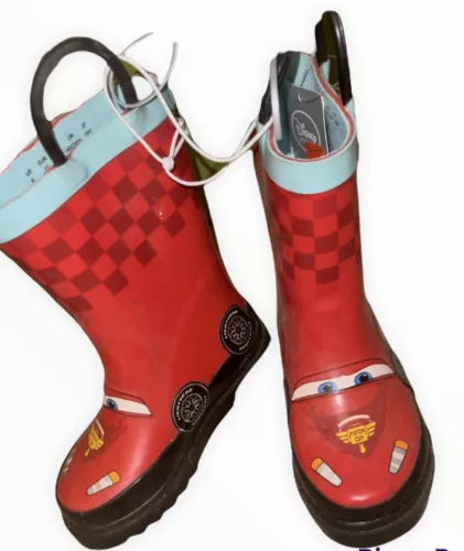 Disney Store pixar Cars McQueen Wellies Wellington rain boots