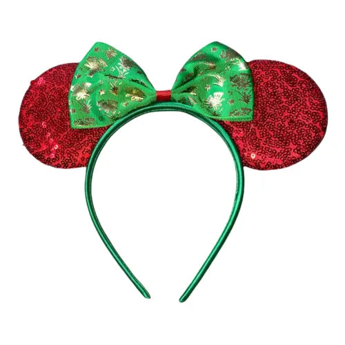 Disney Christmas Minnie Ear Bow Headband