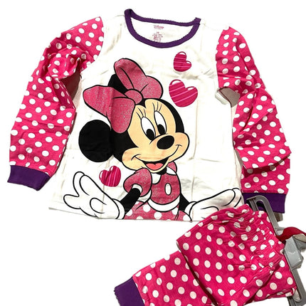 Disney Store Minnie Mouse PJ Pyjamas nightwear Gift Set Girls Pink Dots BNWT