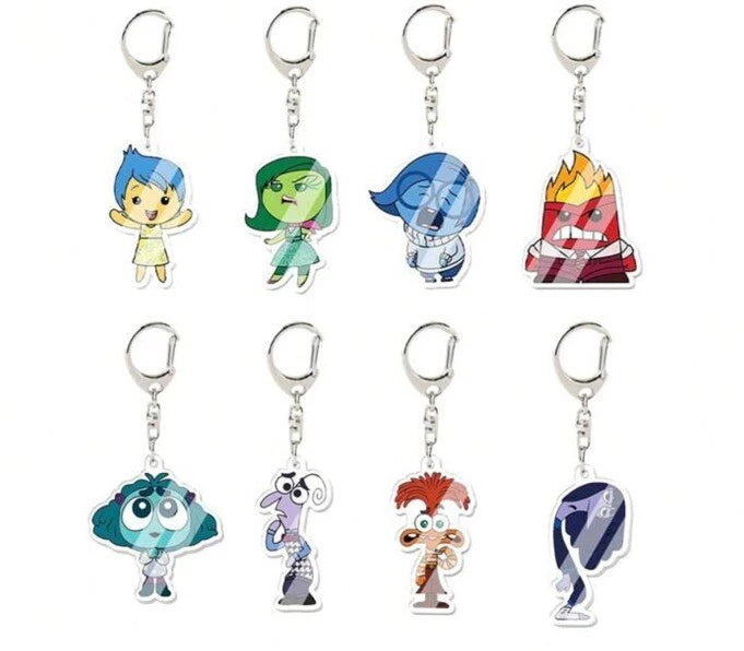 Disney Inside Out Cartoon Characters Acrylic Anime Key Chain Gift Edition 1pc