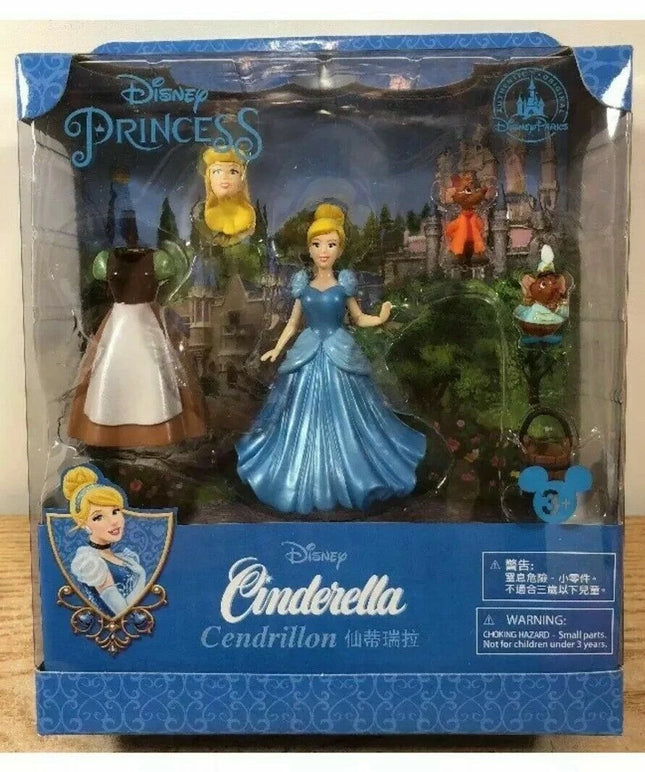 Disney Parks Cinderella Doll Figure Dress Up Set Fashion Magiclip Gus Jaq New