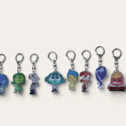 Disney Inside Out Characters Holiday Gift Keychain Bag Charms Set Of 8pcs