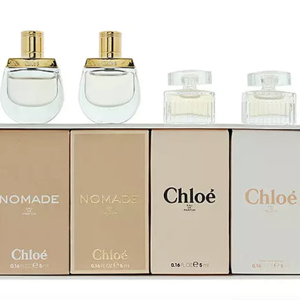 New CHLOE Les Parfum Mini Gift Set 4x 5ml Eau de Toilette Nomade Rose Tangerine