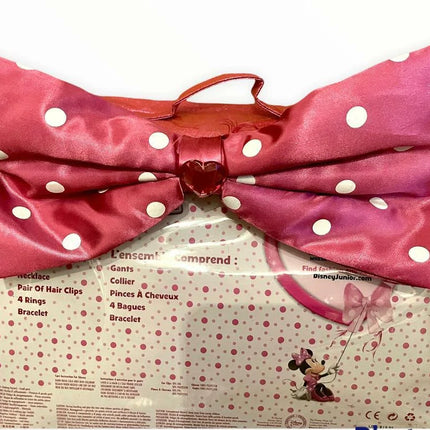 Disney Minnie Mouse costume accessories set gloves, necklace hair clips rings