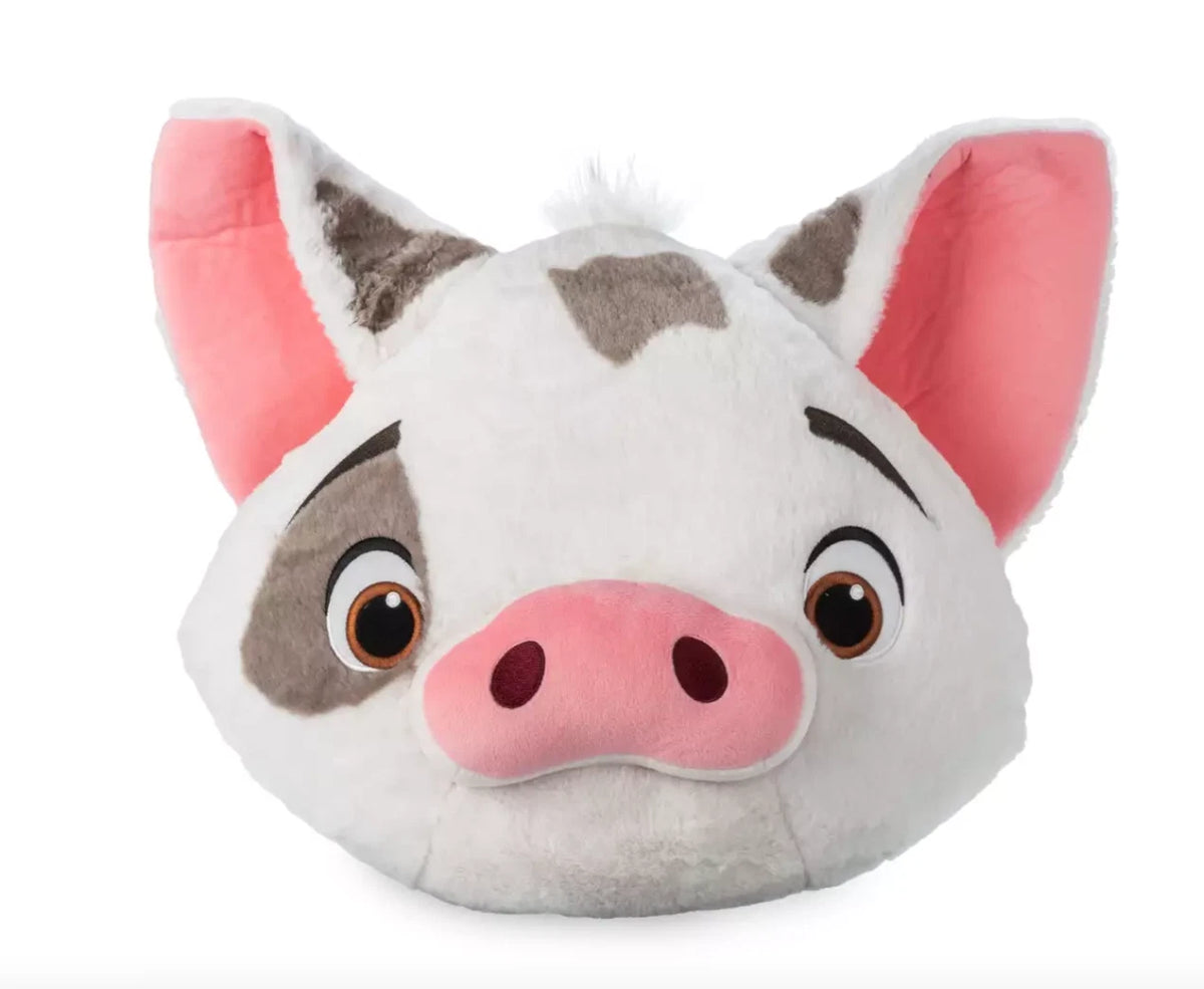 Disney Store Moana Pua the Pig Face 3D Cushion Pillow Soft Toy NEW