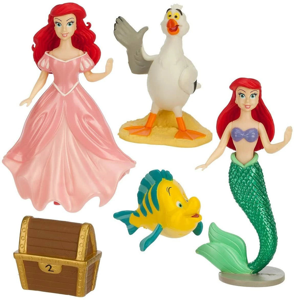 Disney Ariel Little Mermaid Dress Up Figure Fashion Set Ariel Flounder Scuttle
