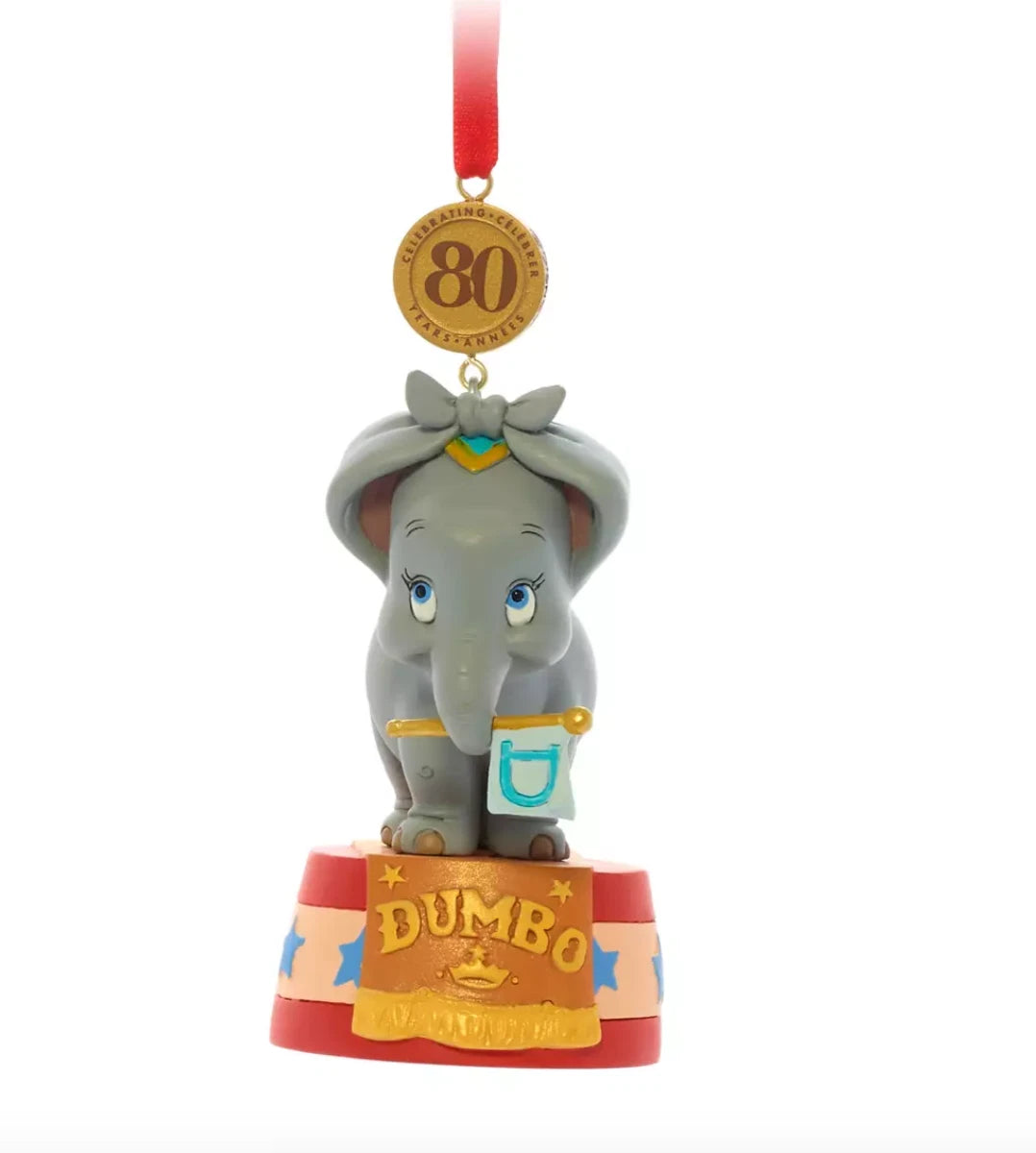 Disney Official Dumbo Elephant Legacy Hanging Ornament 80th anniversary NEW