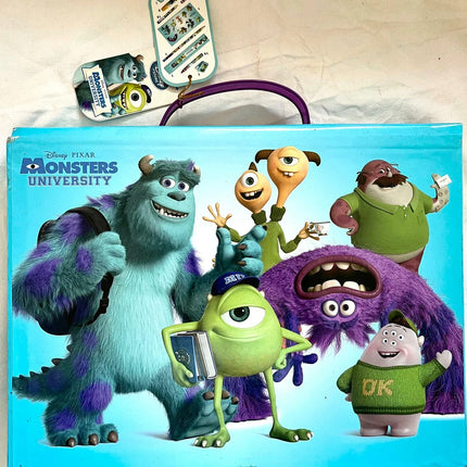 Disney Monster university sulley 58 pc art kit colouring carry case set school