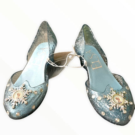 Disney Store Frozen authentic Elsa fancy dress costume Shoe Kids Girls s; UK7/8