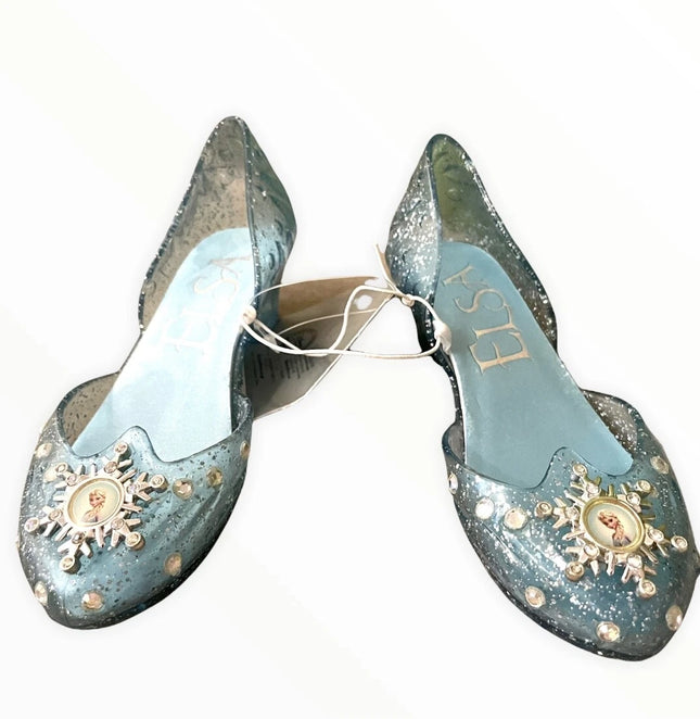 Disney Store Frozen authentic Elsa fancy dress costume Shoe Kids Girls s; UK7/8