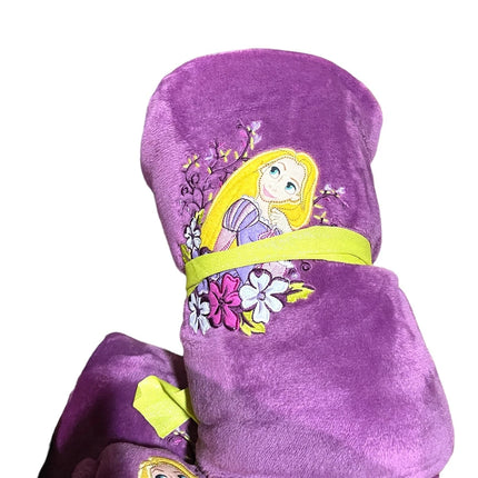 Disney Store official Princess RAPUNZEL fleece blanket Throw PURPLE NEW 50"X60"