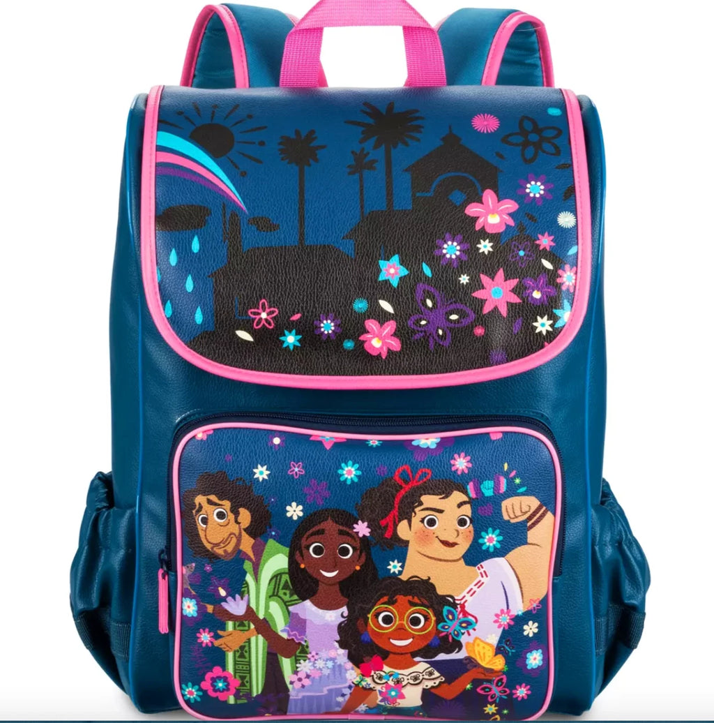 Disney Store Encanto Backpack- Artwork of Bruno, Mirabel, Luisa and Isabela NEW