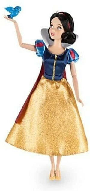 DISNEY STORE OFFICIAL SNOW WHITE 12" CLASSIC DOLL WITH BLUEBIRD