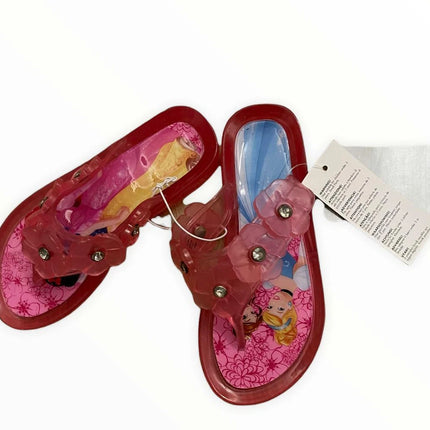 New Disney Store Princess Pink jelly slipper Aurora Ariel Shoes Kids UK 9/10