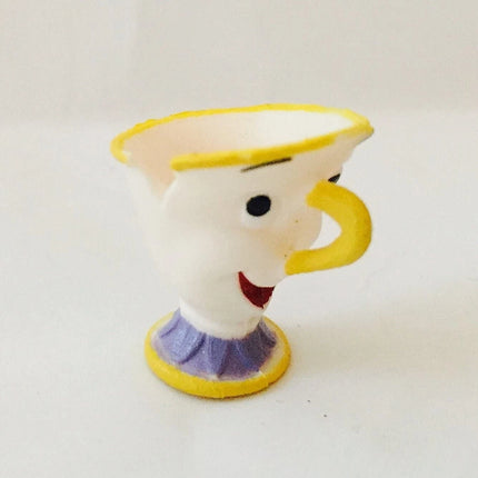 Disney Beauty And Beast Mr chip Mini Miniature 0.75 " PVC Figure Cake Topper Toy