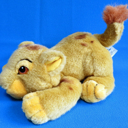 Disney SIMBA pride CUB soft Plush toy LYING the LION KING VGCCONDITION; USED