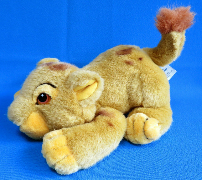 Disney SIMBA pride CUB soft Plush toy LYING the LION KING VGCCONDITION; USED