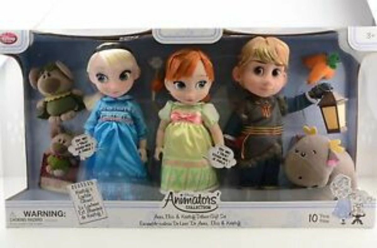 Disney Animators Collection Deluxe Dolls Gift Set Frozen ELSA ANNA KRISTOFF SVEN