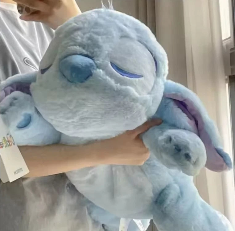 Disney Lilo & Stitch Sleepy Lying Plush Toy Doll Cuddles Cushion Pillow 45cm NEW