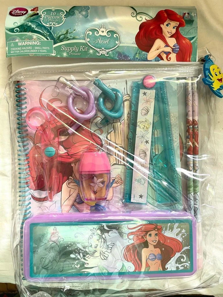 Disney Ariel Little mermaid 10 pc stationary supply kit kids school accessories