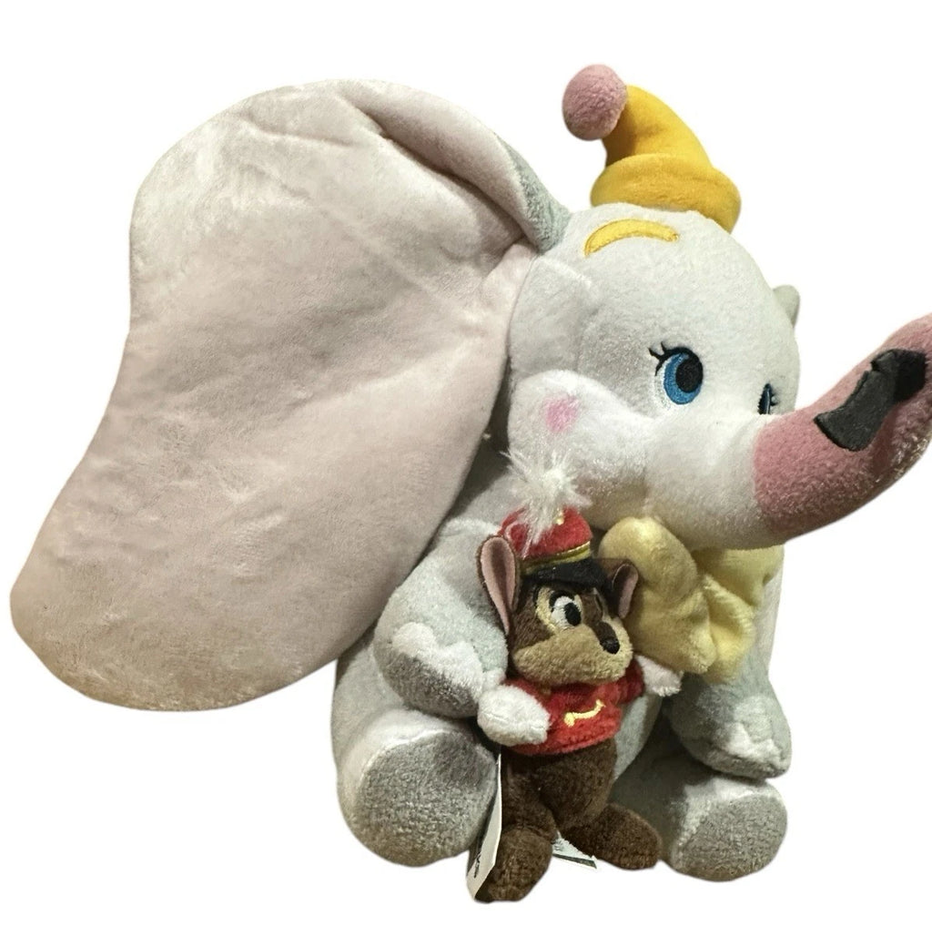 New Official Disney Store Tag Dumbo Elephant Plush Soft Toy W Timothy Mouse 28cm