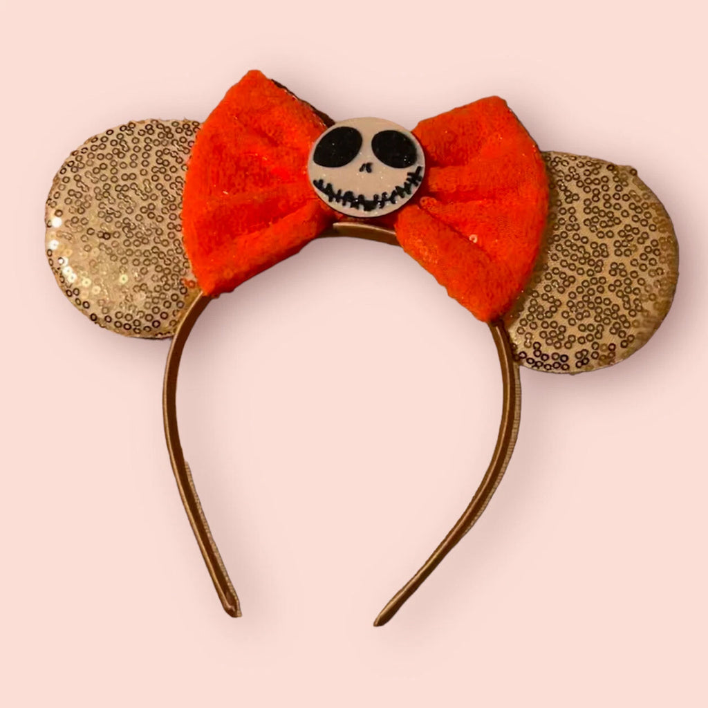 Disney Halloween Headband Jack Minnie Mouse ear Glitter Fashion Kid Adult Unisex