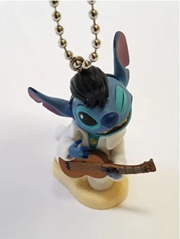 Disney Store official Lilo Stitch Hanging Ornament with guitar keychain Dangler