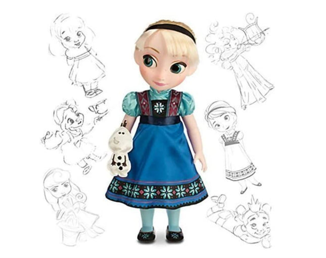Disney Store Official Frozen Elsa Animators Collection Doll Toy W OLAF BOXED NEW