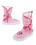 Disney Official Minnie Mouse warm boots Pink Kids applique embroidery Size UK 9