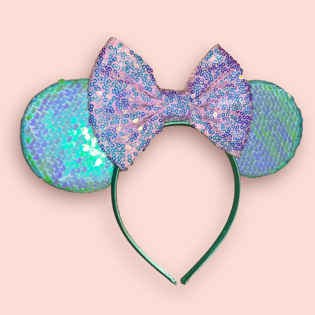 Disney Little Mermaid Ariel Halloween Headband Glitter Kids Adults One Size