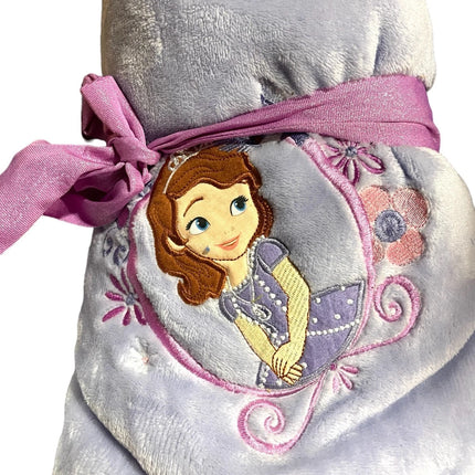 Disney Store official Princess SOFIA fleece blanket Throw mauve NEW TAG 50"X60"
