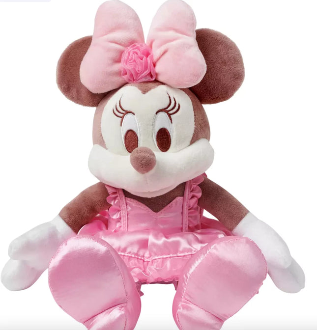 Disney Store Original Medium plush vVALENTINE Pink Minnie Mouse NEW TAG 28cm