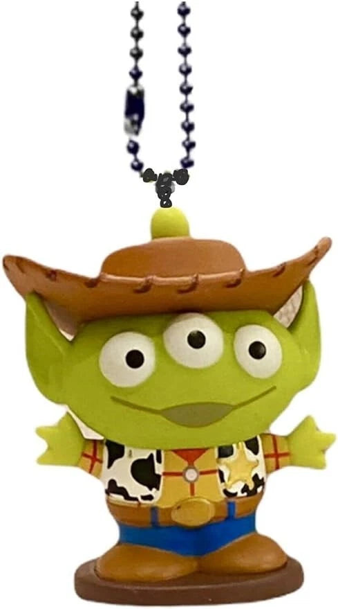 Disney Remix Space Alien Sheriff Woody Keychain Dangler Toy Story Figure Charm