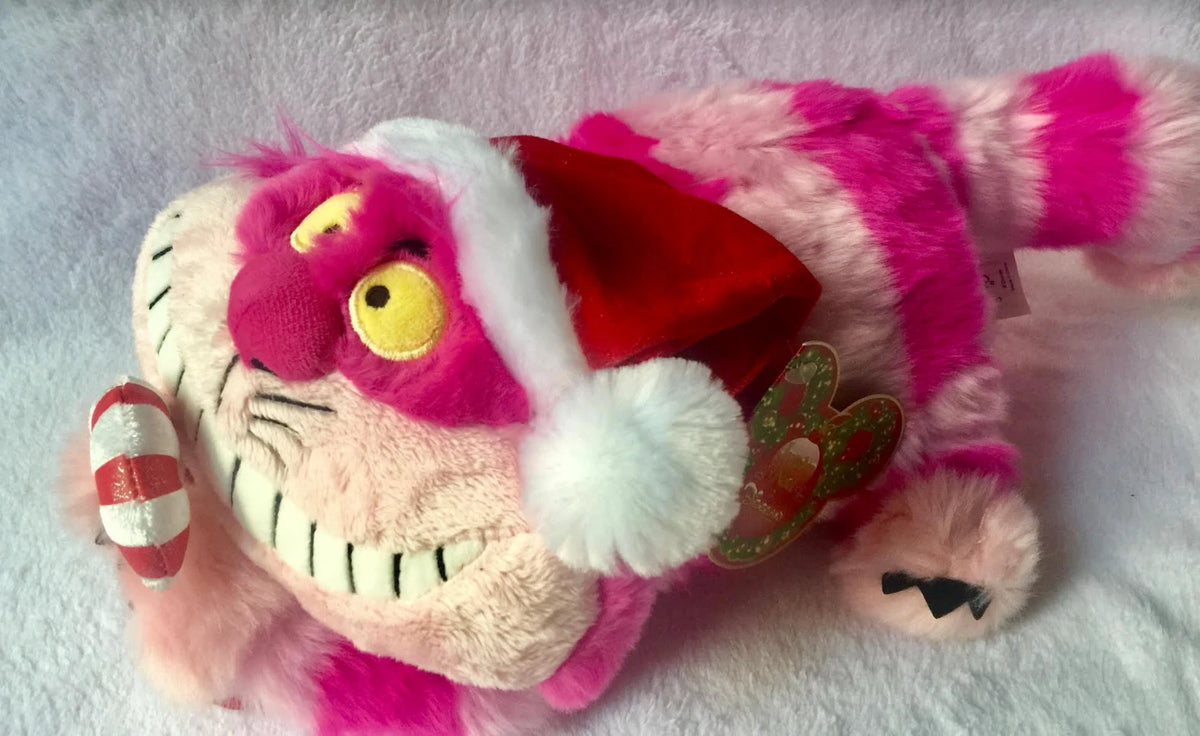 Disney Store Original Cheshire Cat Plush Soft Christmas Alice in Wonderland 15''