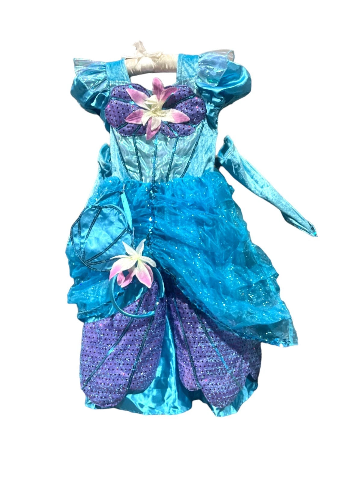 Disney Official Little Mermaid Ariel Fancy Dress costume kid girls size 5/6 NWT