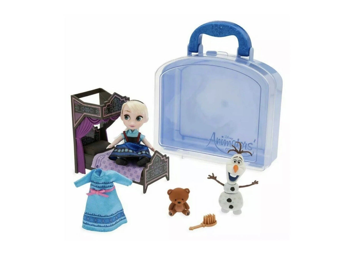 Disney Elsa Animators Collection Mini Doll Play Set w accessories Frozen 5" NEW