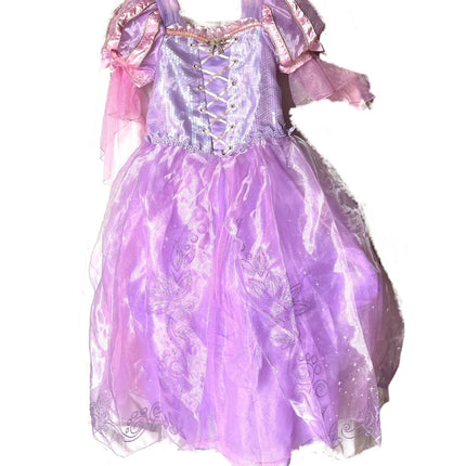Disney Store Deluxe Tangled Rapunzel costume Dress UK 11/12 kids Girls NEW Tag