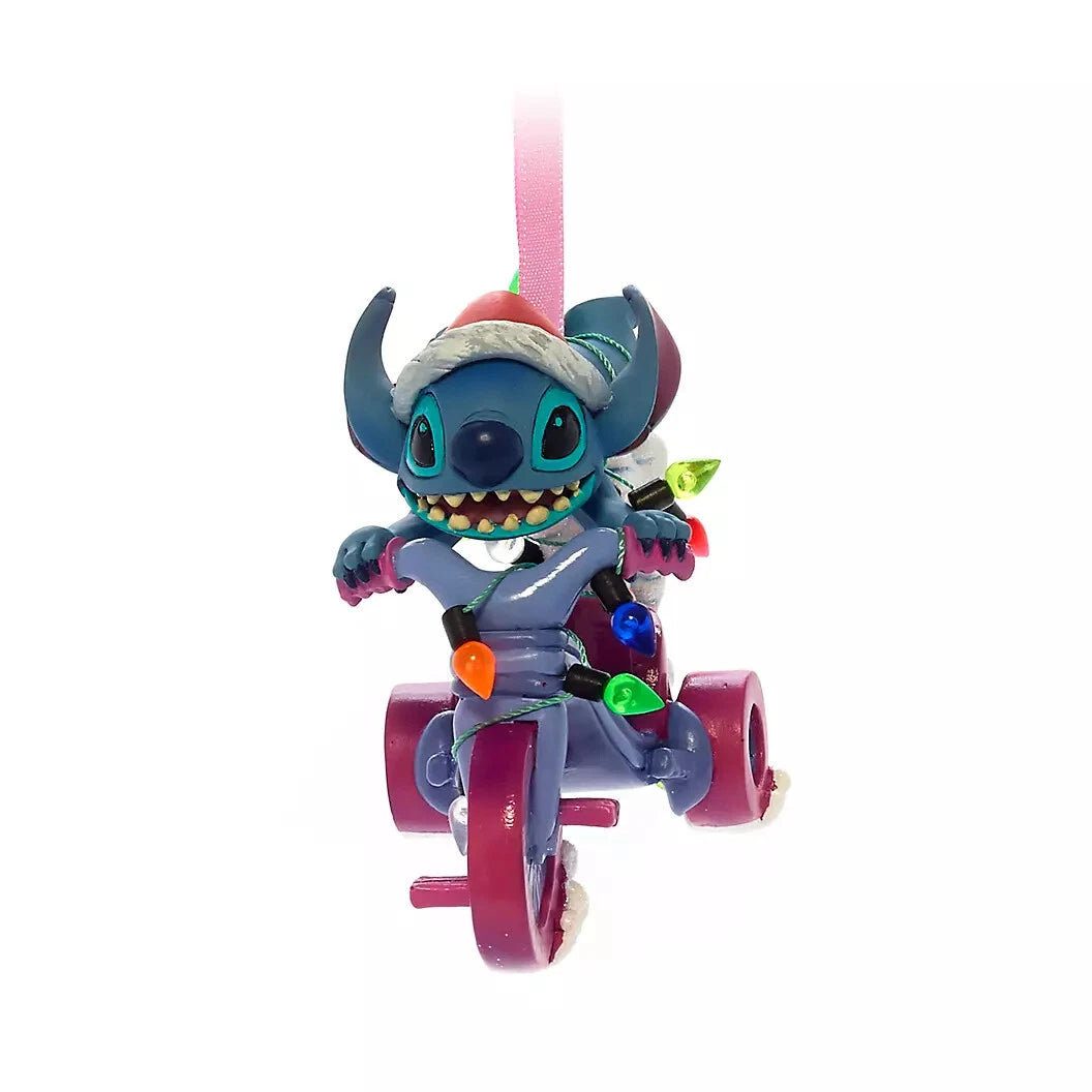 Disney store Lilo & Stitch, Stitch santa hat Festive Hanging Ornament NEW