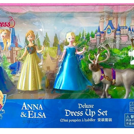 Disney Frozen Elsa Anna deluxe Dress up fashion set Magiclip sven & olaf figure