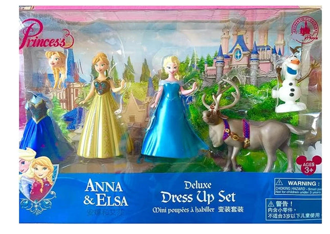 Disney Frozen Elsa Anna deluxe Dress up fashion set Magiclip sven & olaf figure