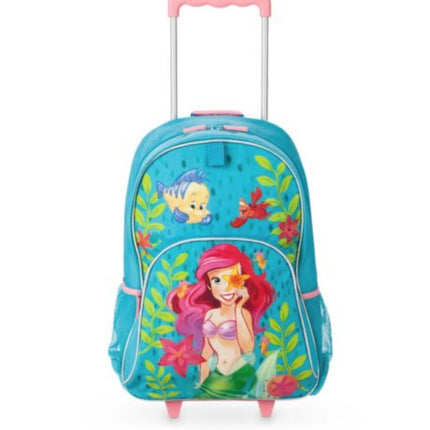 Disney Store official Ariel Little Mermaid Rolling Trolley Backpack New